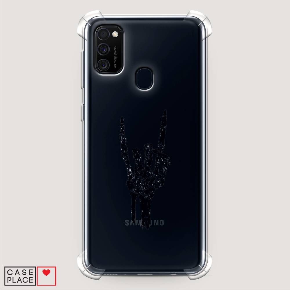 фото Противоударный силиконовый чехол "rock for a skeleton" на samsung galaxy m21 awog