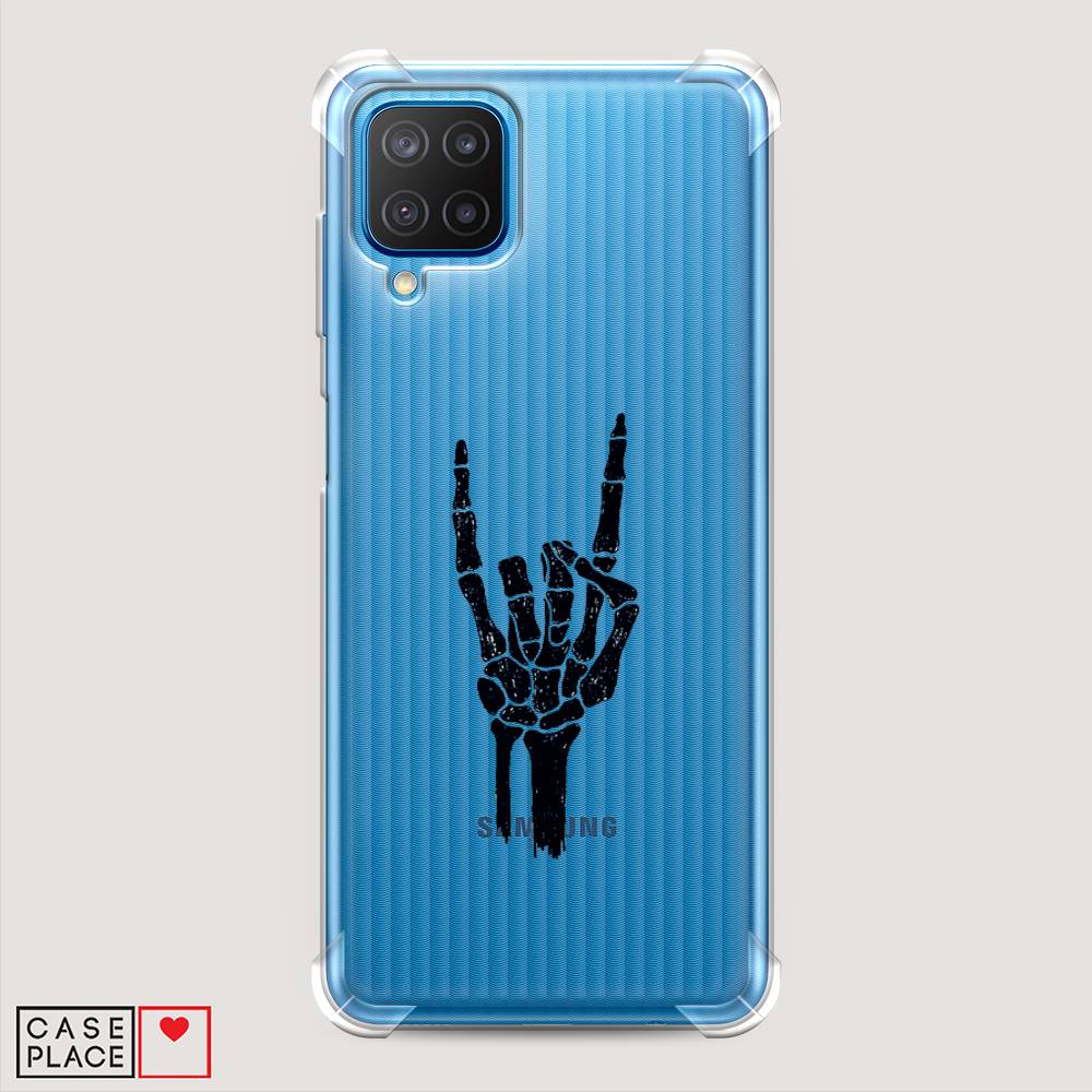 фото Противоударный силиконовый чехол "rock for a skeleton" на samsung galaxy m12 awog