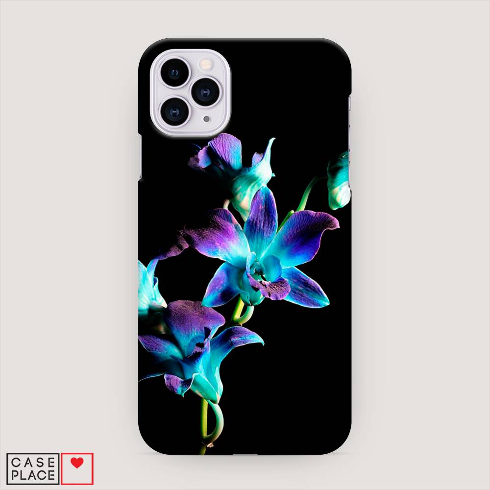 

Пластиковый чехол "Синий цветок на черном" на Apple iPhone 11 Pro, 12320-6