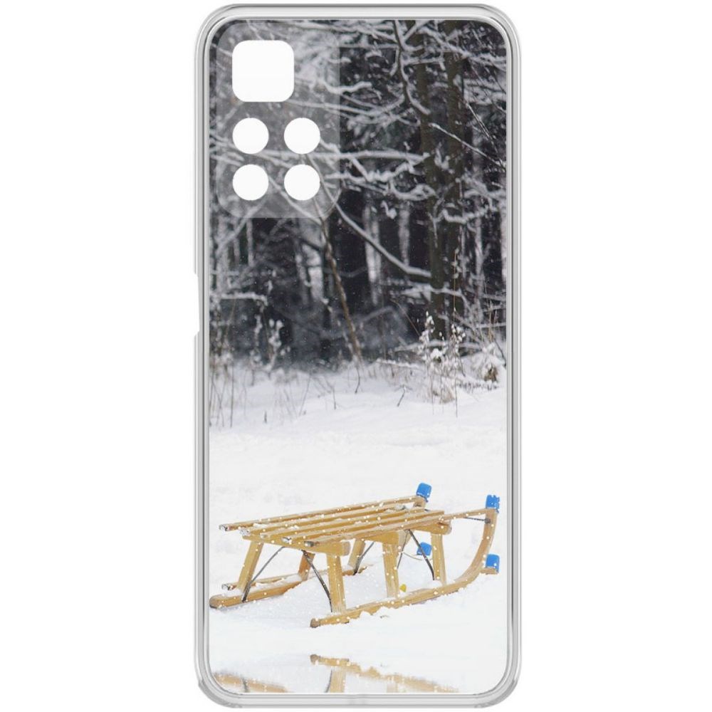 фото Чехол-накладка krutoff clear case санки для xiaomi poco m4 pro