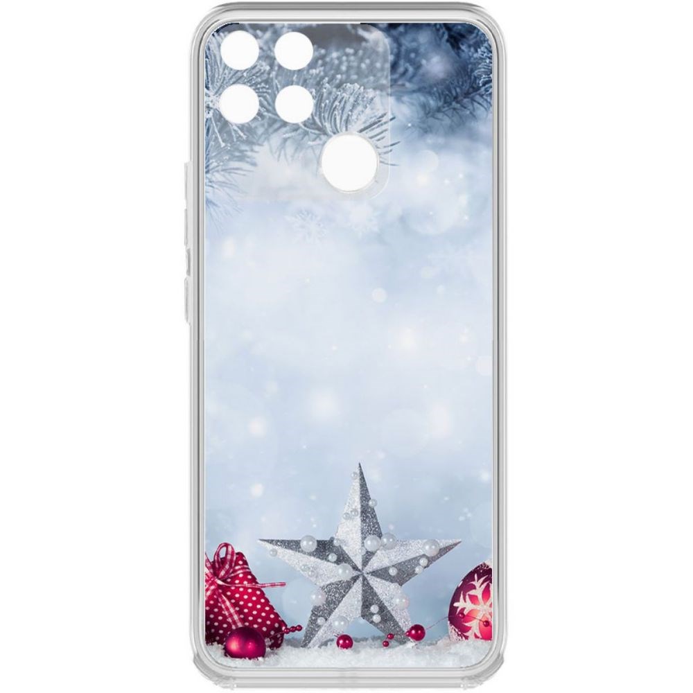 фото Чехол-накладка krutoff clear case новогодняя звезда для realme narzo 50a