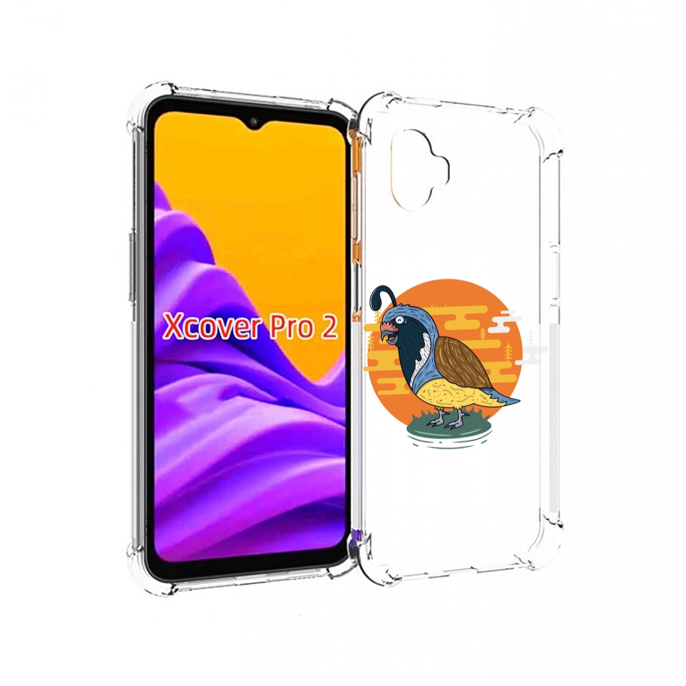 Чехол MyPads попугай-на-острове для Samsung Galaxy Xcover Pro 2