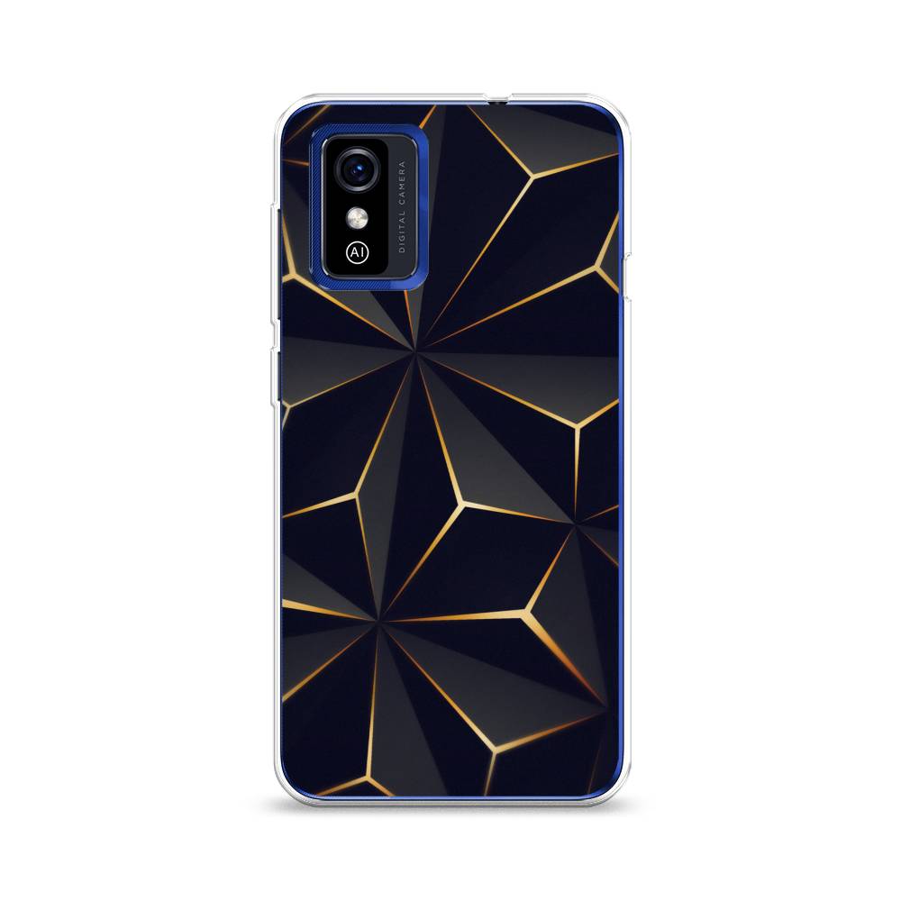 

Чехол для ZTE Blade L9 "Черные полигоны", Золотистый;черный, 135250-3