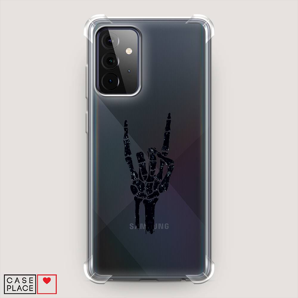 фото Противоударный силиконовый чехол "rock for a skeleton" на samsung galaxy a72 awog