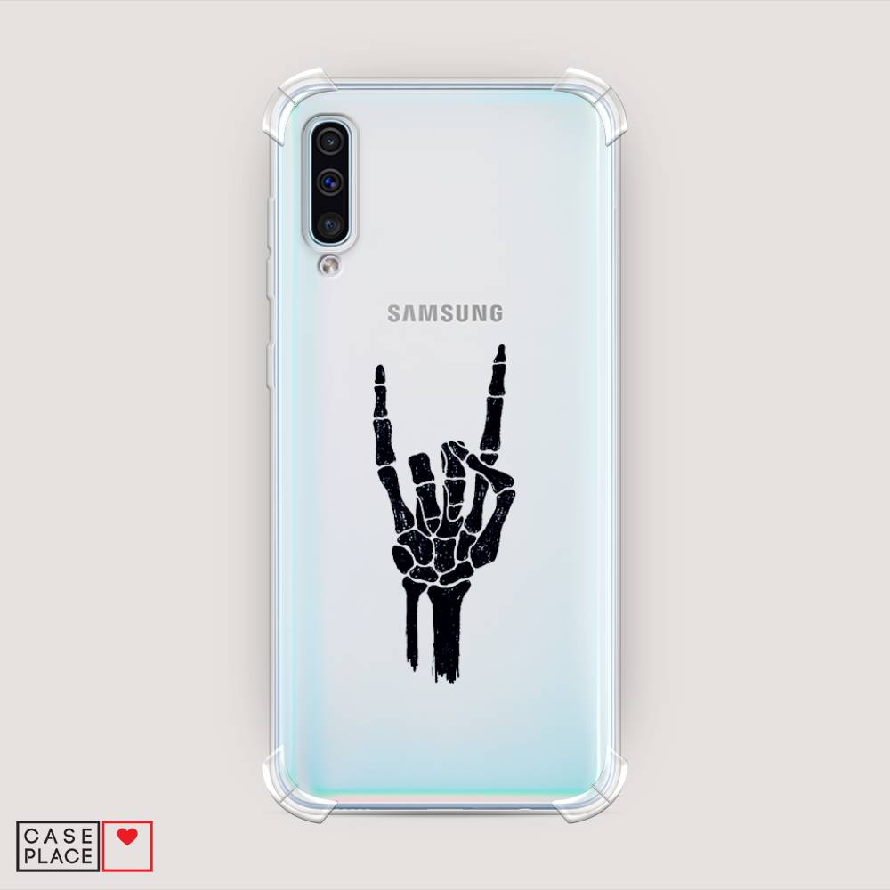 фото Противоударный силиконовый чехол "rock for a skeleton" на samsung galaxy a50 awog