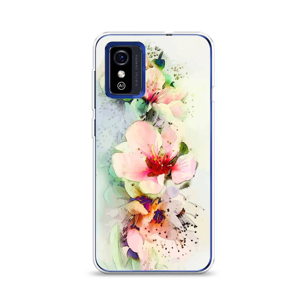 

Чехол на ZTE Blade L9 "Нежные цветы", Зеленый;розовый, 135250-2