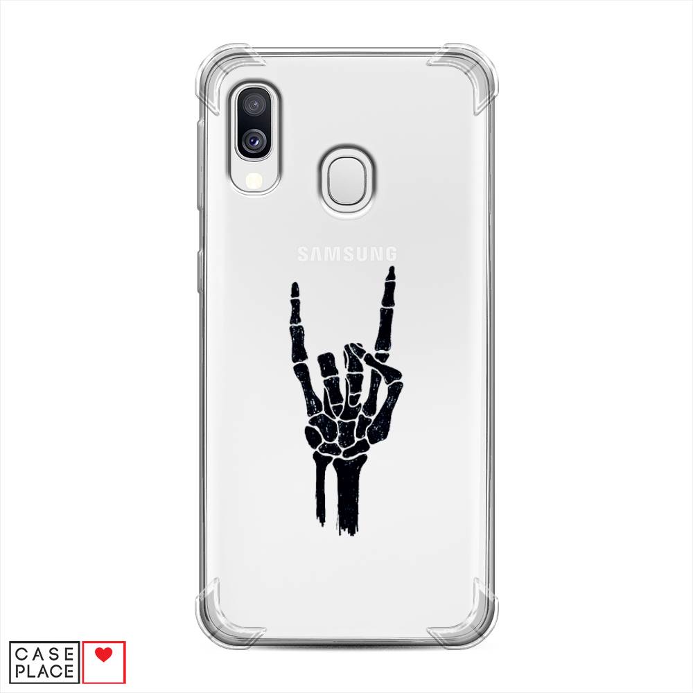 фото Противоударный силиконовый чехол "rock for a skeleton" на samsung galaxy a40 awog