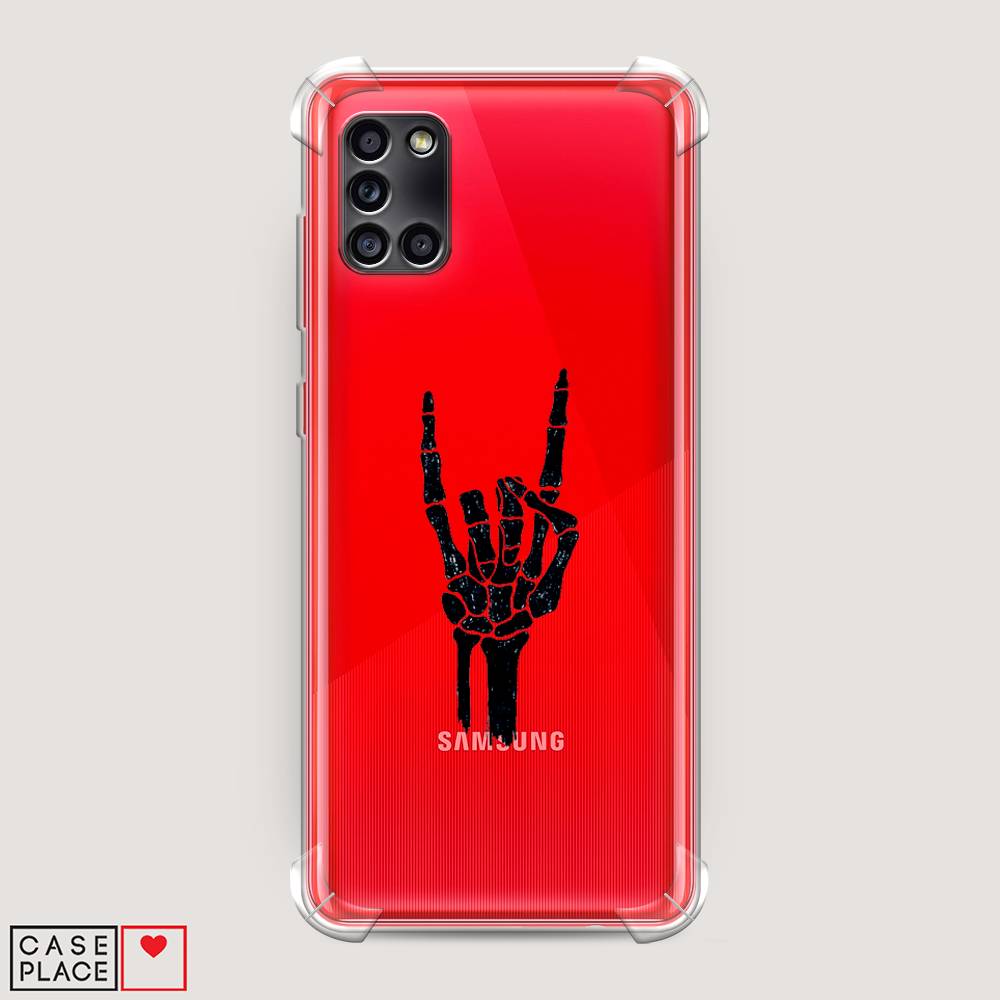 фото Противоударный силиконовый чехол "rock for a skeleton" на samsung galaxy a31 awog