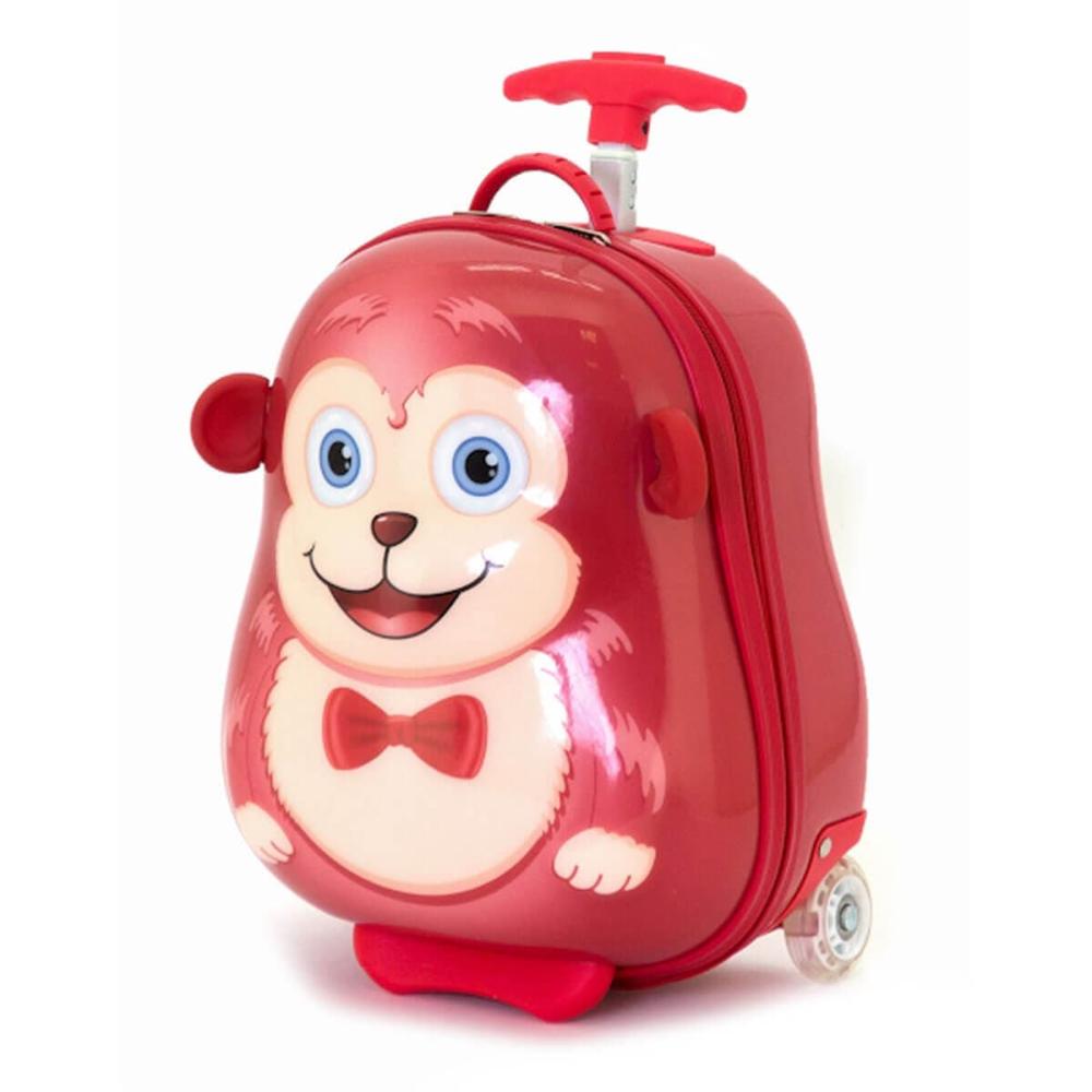 Чемодан детский Bouncie Красная Обезьяна XS красный, 33x37x23 см чемодан torber brosno красный нейлон 600d 48х22х78 см 85 л