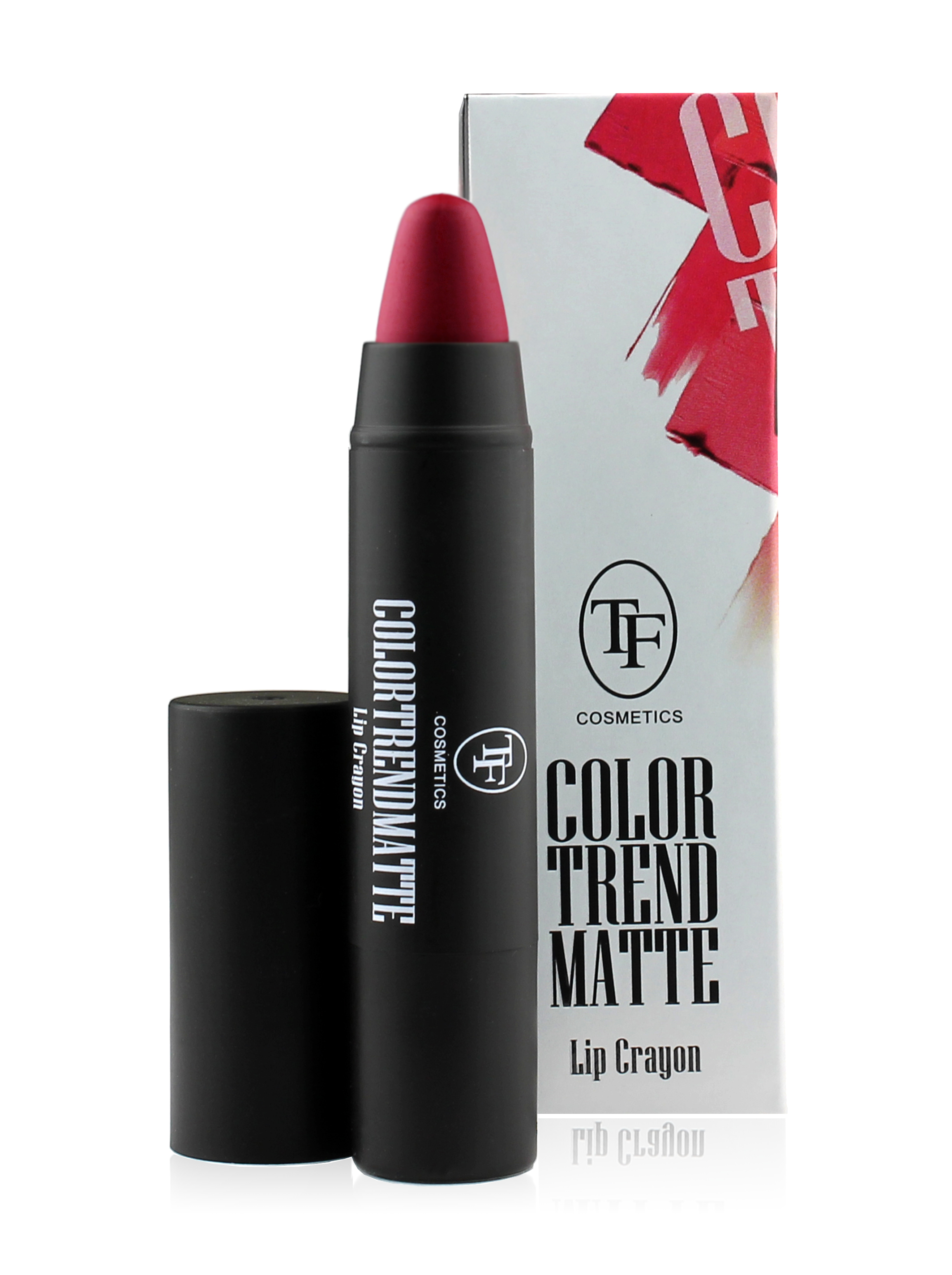 фото Матовая помада-карандаш для губ triumph color trend, тон 210 "классический красный", tf tf cosmetics