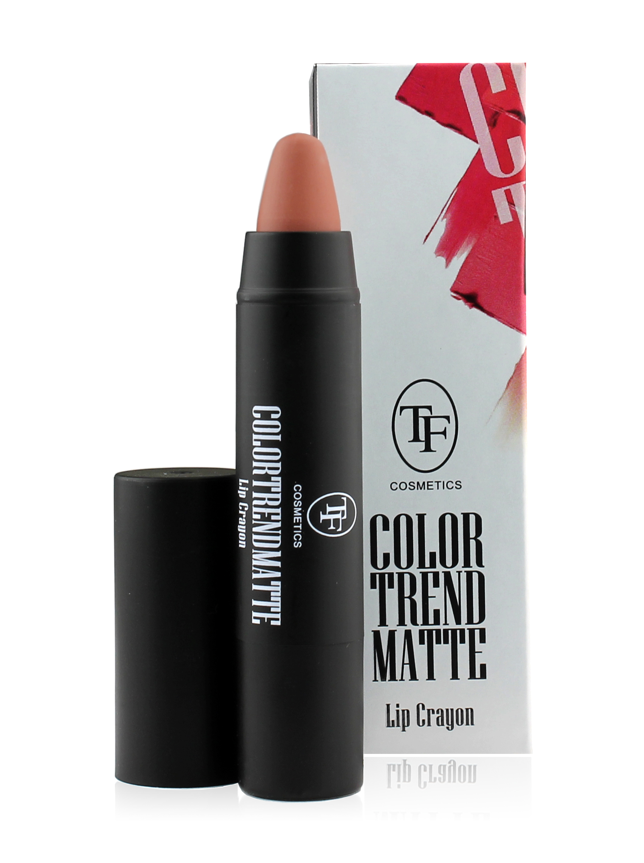 фото Матовая помада-карандаш для губ triumph color trend, тон 202 "телесный", tf tf cosmetics