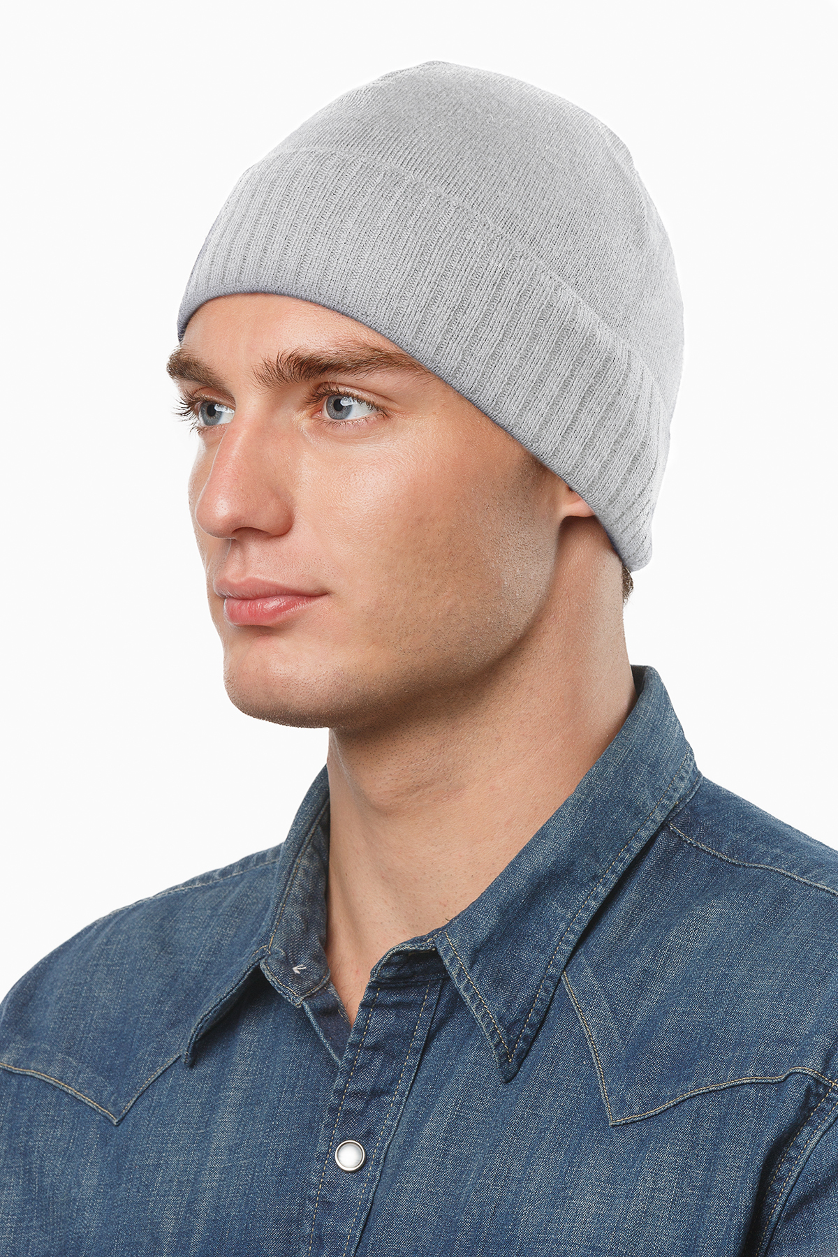 

Шапка бини мужская Marhatter 2903 светло-серая, р. 56-58, 2903