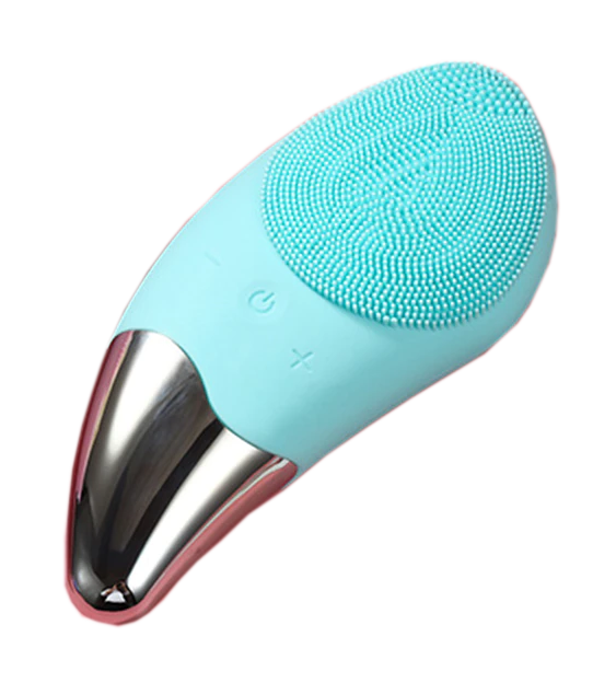 фото Электрическая силиконовая ультразвуковая щетка mezonica sonic facial brush green br020g