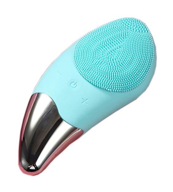 Электрическая силиконовая ультразвуковая щетка Mezonica Sonic Facial brush green BR020G силиконовая массажная мочалка щетка для тела фиолетовая