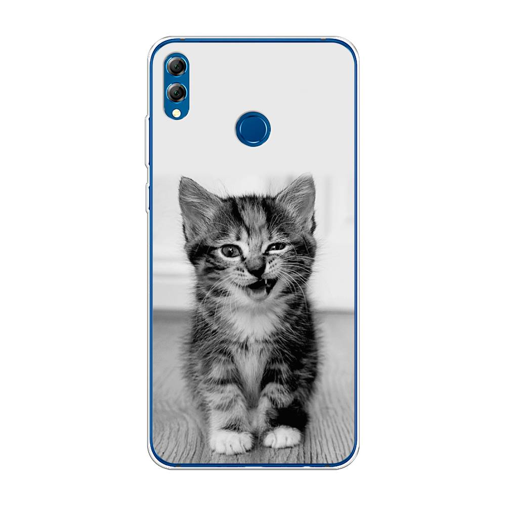 

Чехол Awog на Honor 8X Max "Подмигивающий котенок", Черный;серый, 66550-1