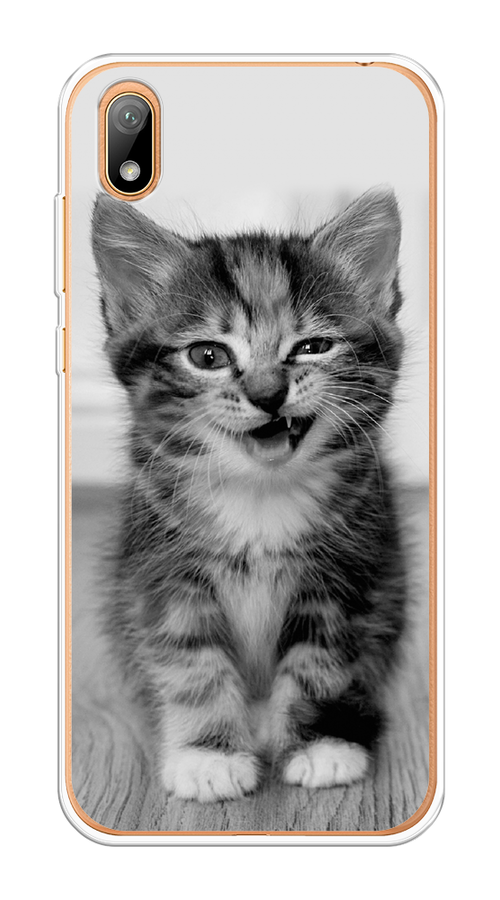 

Чехол Awog на Honor 8S "Подмигивающий котенок", Черный;серый, 69150-1