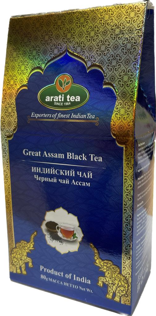 Чай ARATI TEA черный Ассам 80 г