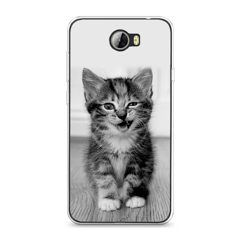 

Чехол Awog на Honor 5A "Подмигивающий котенок", Черный;серый, 60350-1