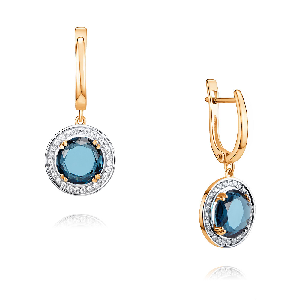 

Серьги из красного золота с топазом/фианитом ADAMAS 24039254/01-А50Д-660, 24039254/01-А50Д-660