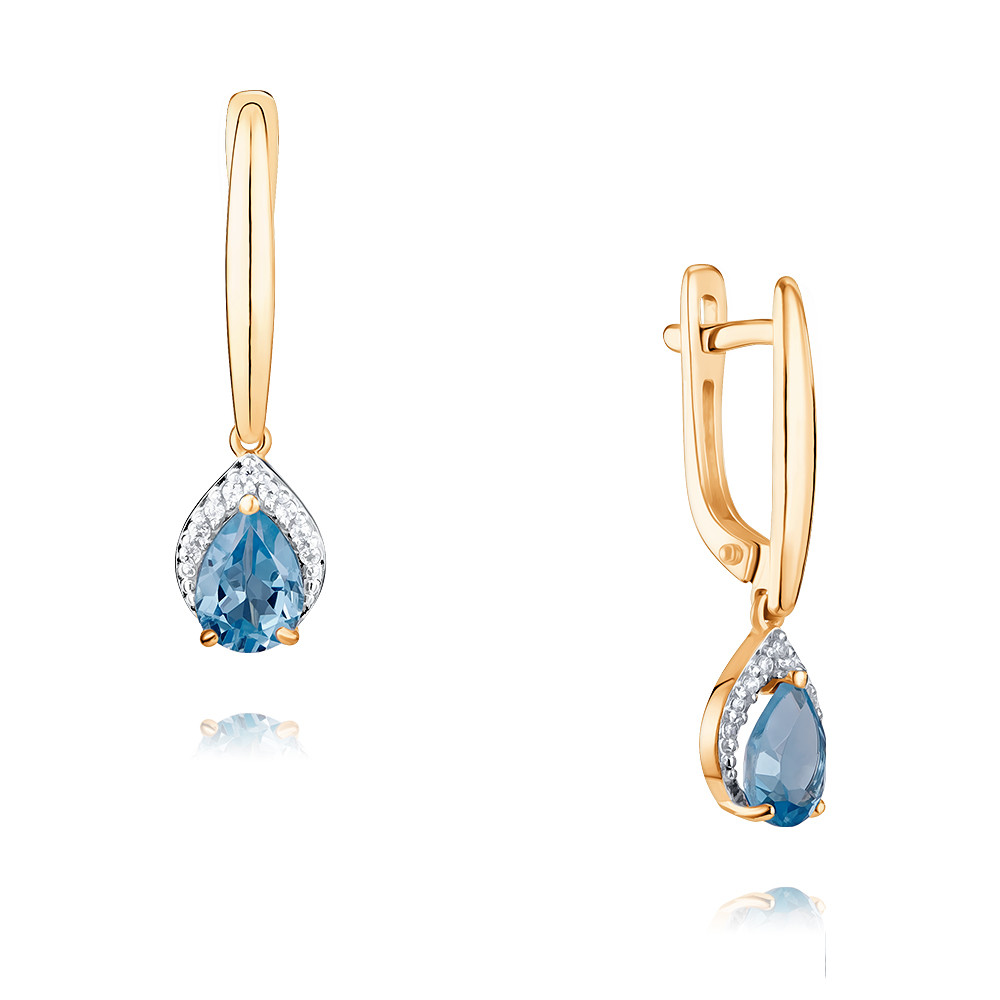 

Серьги из красного золота с топазом/фианитом ADAMAS 24039253/01-А50Д-659, 24039253/01-А50Д-659