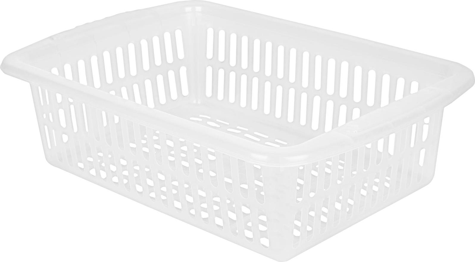 

Корзина для xранения Plast Team 37x25x10,5 см белая