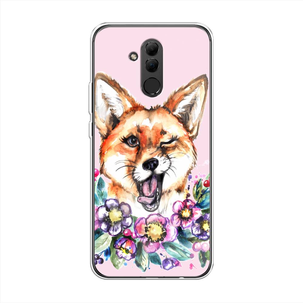 

Чехол Awog на Huawei Mate 20 Lite "Подмигивающая лиса", Оранжевый, 66650-10