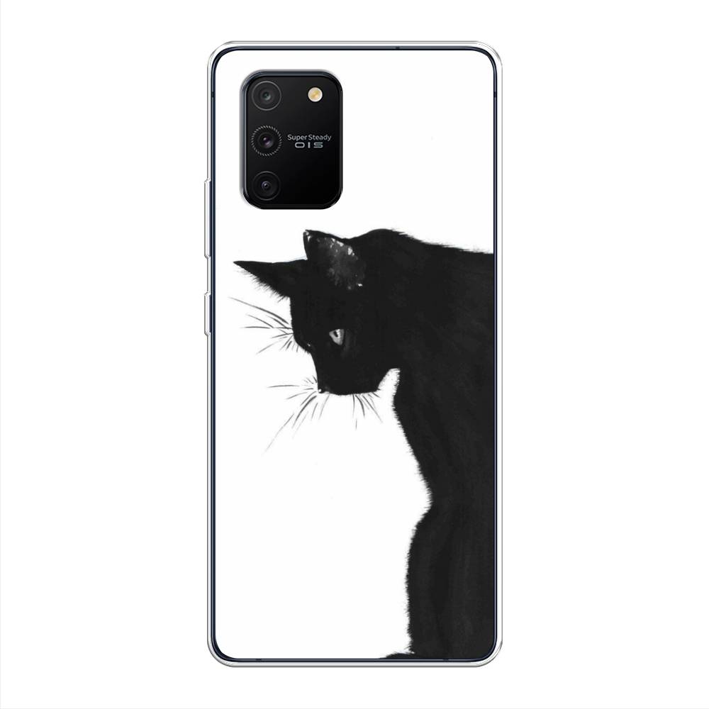 

Чехол Awog на Samsung Galaxy A91/S10 Lite "Black cat", Разноцветный, 29950-1