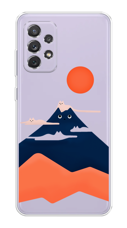 

Чехол на Samsung Galaxy A73 "Кот-гора", Черный;оранжевый, 2104650-4