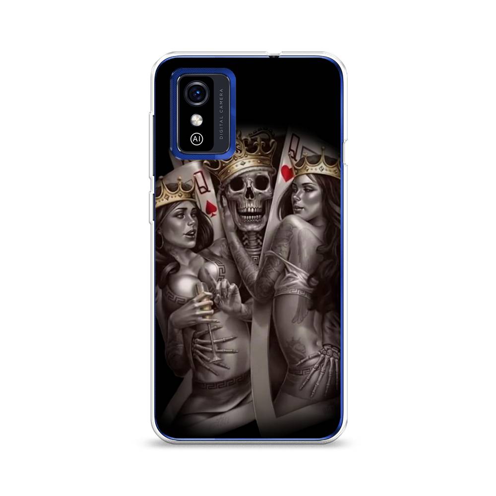 

Чехол для ZTE Blade L9 "Карты король и королевы", Серый;желтый, 135250-6