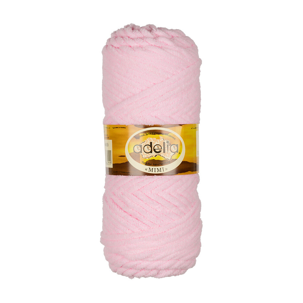 

Пряжа Adelia Mimi 100% полиэстер №09 розовый - 5 мотков по 100 г, "MIMI"