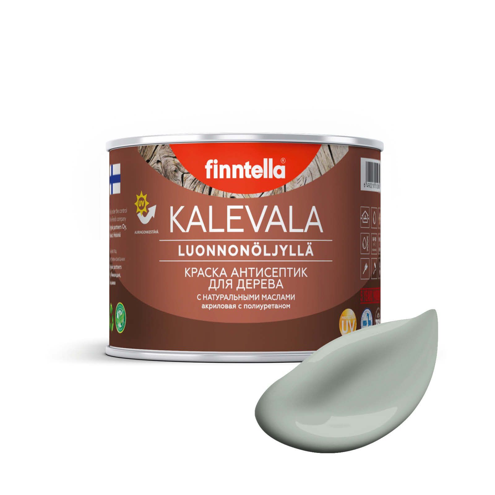 

Краска для дерева и деревянных фасадов FINNTELLA KALEVALA, с натуральным маслом и полиурет, Зеленый, KALEVALA NLC 0,45