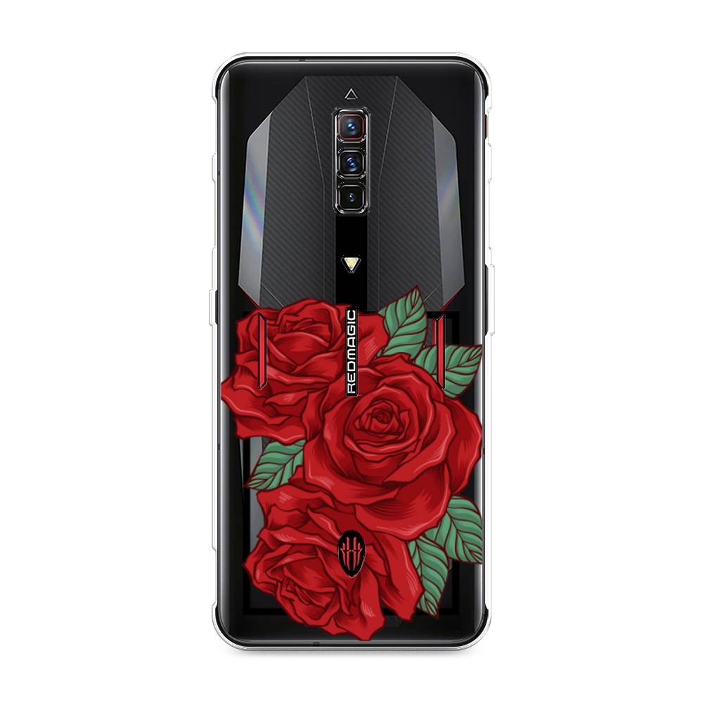 

Чехол на ZTE Nubia Red Magic 6 "Три алые розы", Красный, 135150-2