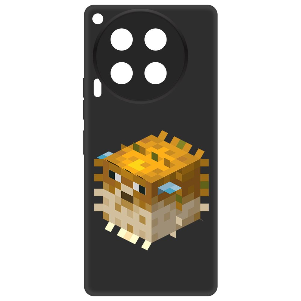 

Чехол-накладка Krutoff Soft Case Minecraft-Иглобрюх для TECNO Camon 30 черный