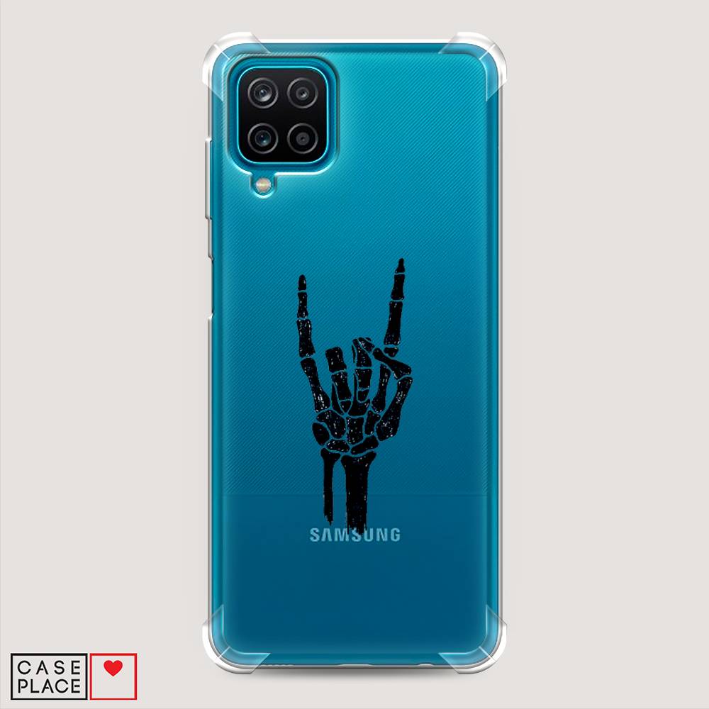 фото Противоударный силиконовый чехол "rock for a skeleton" на samsung galaxy a12 awog