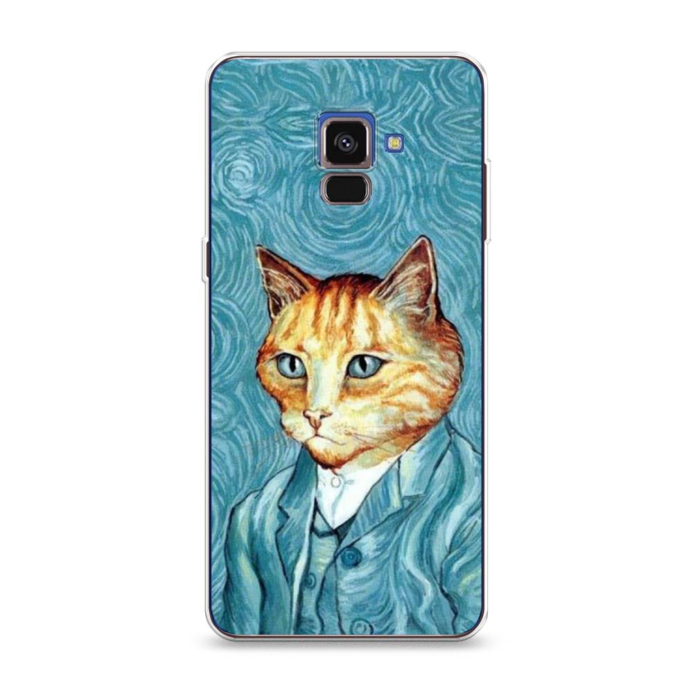 

Чехол Awog на Samsung Galaxy A8 2018 "Кот Ван Гог", Разноцветный, 25450-2