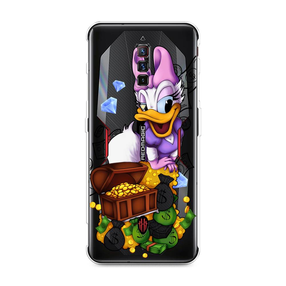 

Чехол на ZTE Nubia Red Magic 6 "Rich Daisy Duck", Коричневый;белый;фиолетовый, 135150-6