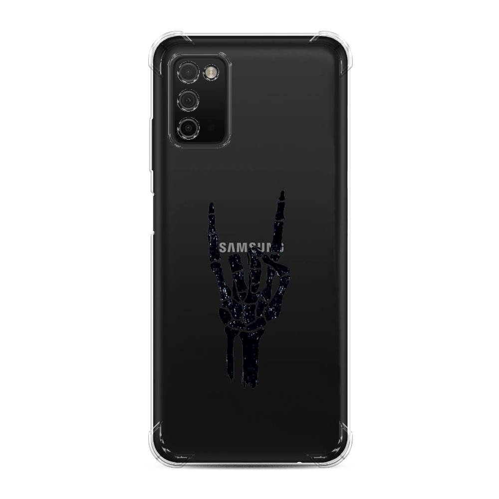 фото Противоударный силиконовый чехол "rock for a skeleton" на samsung galaxy a03s awog