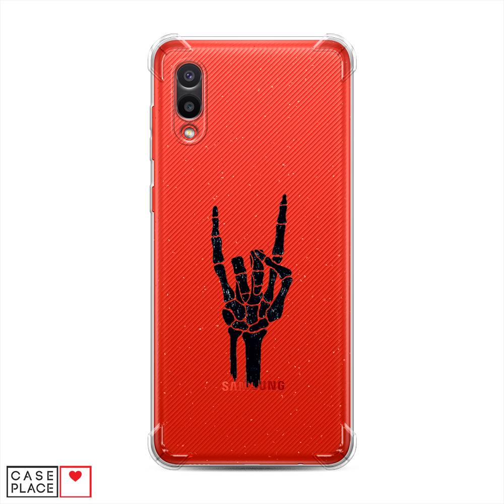 фото Противоударный силиконовый чехол "rock for a skeleton" на samsung galaxy a02 awog