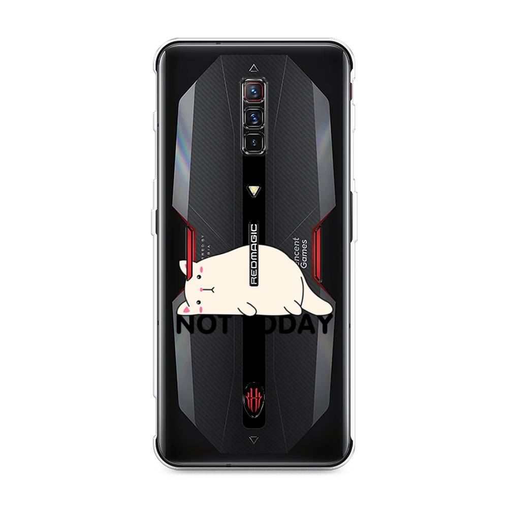 

Чехол на ZTE Nubia Red Magic 6 "Cat not today", Белый;розовый;черный, 135150-1