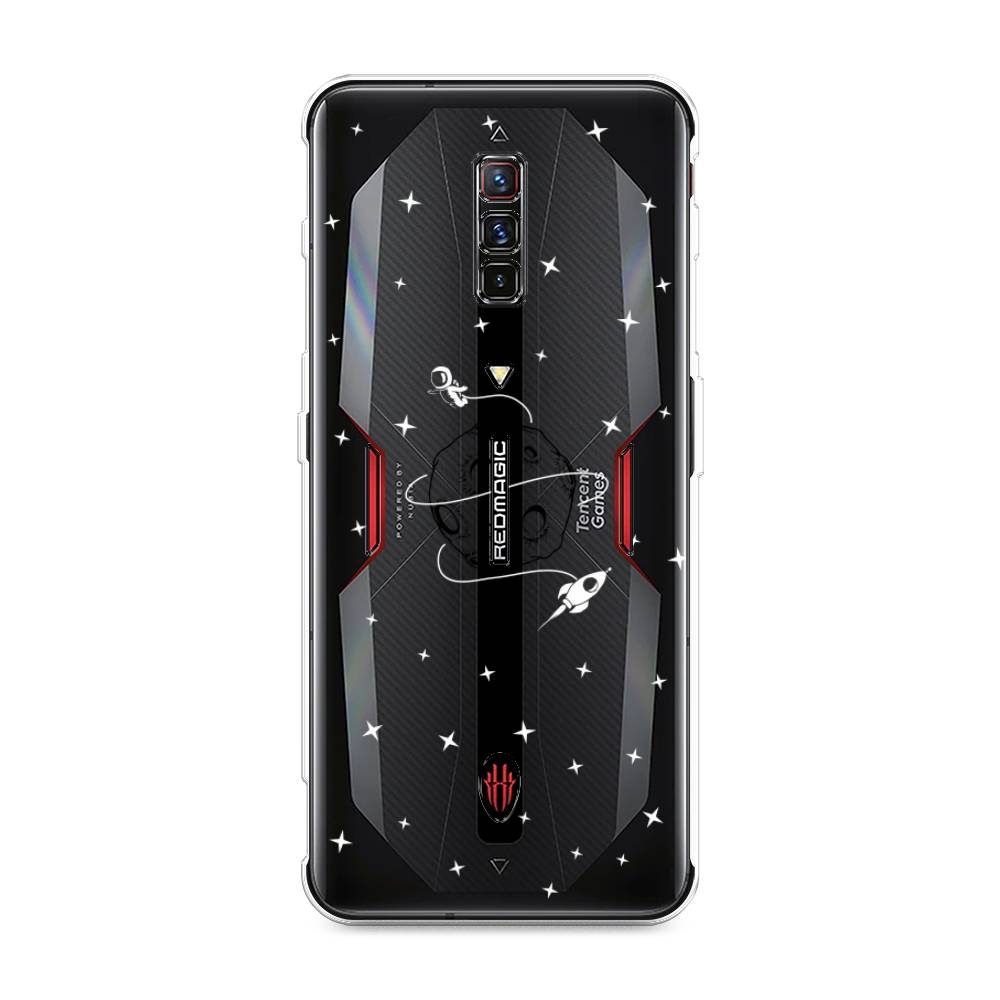 

Чехол на ZTE Nubia Red Magic 6 "Полет вокруг луны", Белый;серый;черный, 135150-2