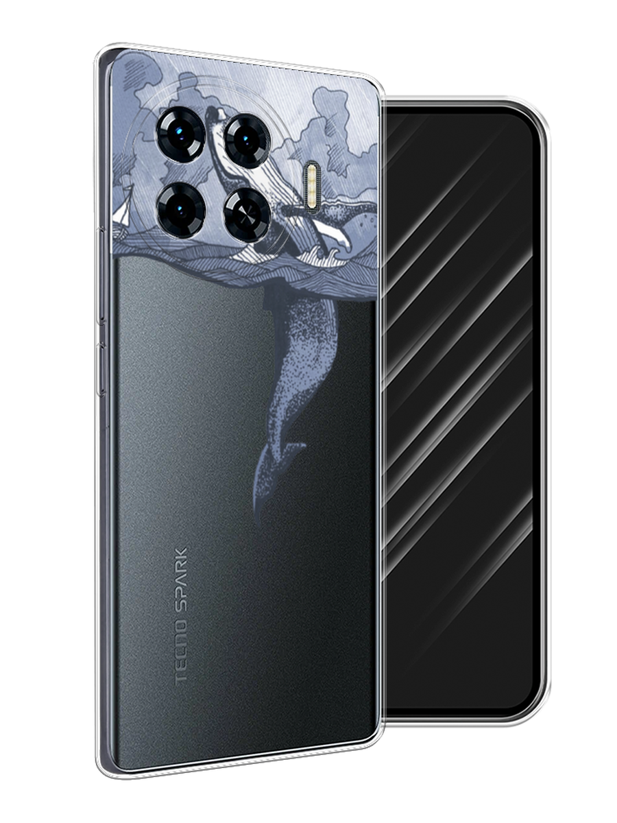 

Чехол Awog на Tecno Spark 20 Pro Plus "Два измерения", Голубой;черный;прозрачный, 305050-1