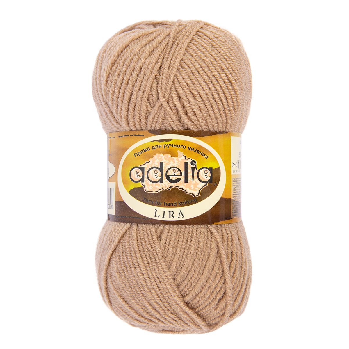 

Пряжа Adelia Lira, 10 шт. по 50 г. 100% акрил 200 м №05 бежевый, LIRA