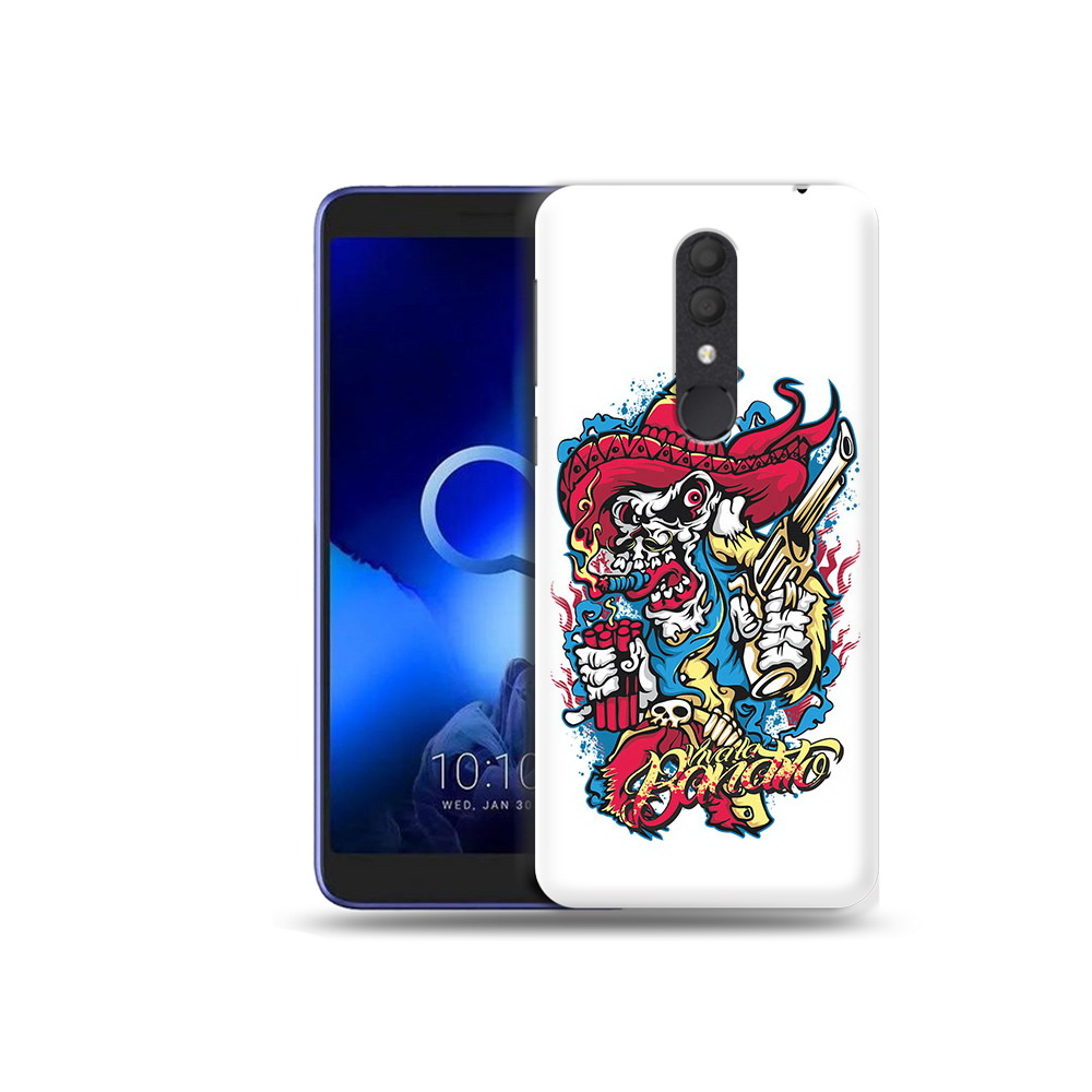 

Чехол MyPads Tocco для Alcatel 1X нарисованный скелет с писталетом (PT133941.659.513), Прозрачный, Tocco