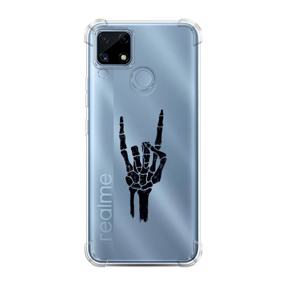 фото Противоударный силиконовый чехол "rock for a skeleton" на realme c25s awog