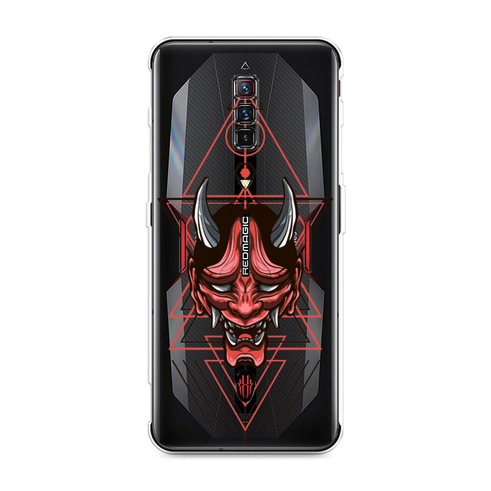 

Чехол на ZTE Nubia Red Magic 6 "Hanya Oni mask", Серый;красный;черный, 135150-4