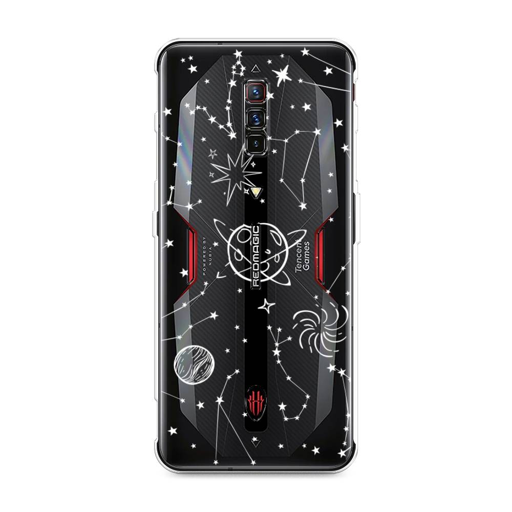 

Чехол на ZTE Nubia Red Magic 6 "Планеты в космосе", Белый, 135150-2