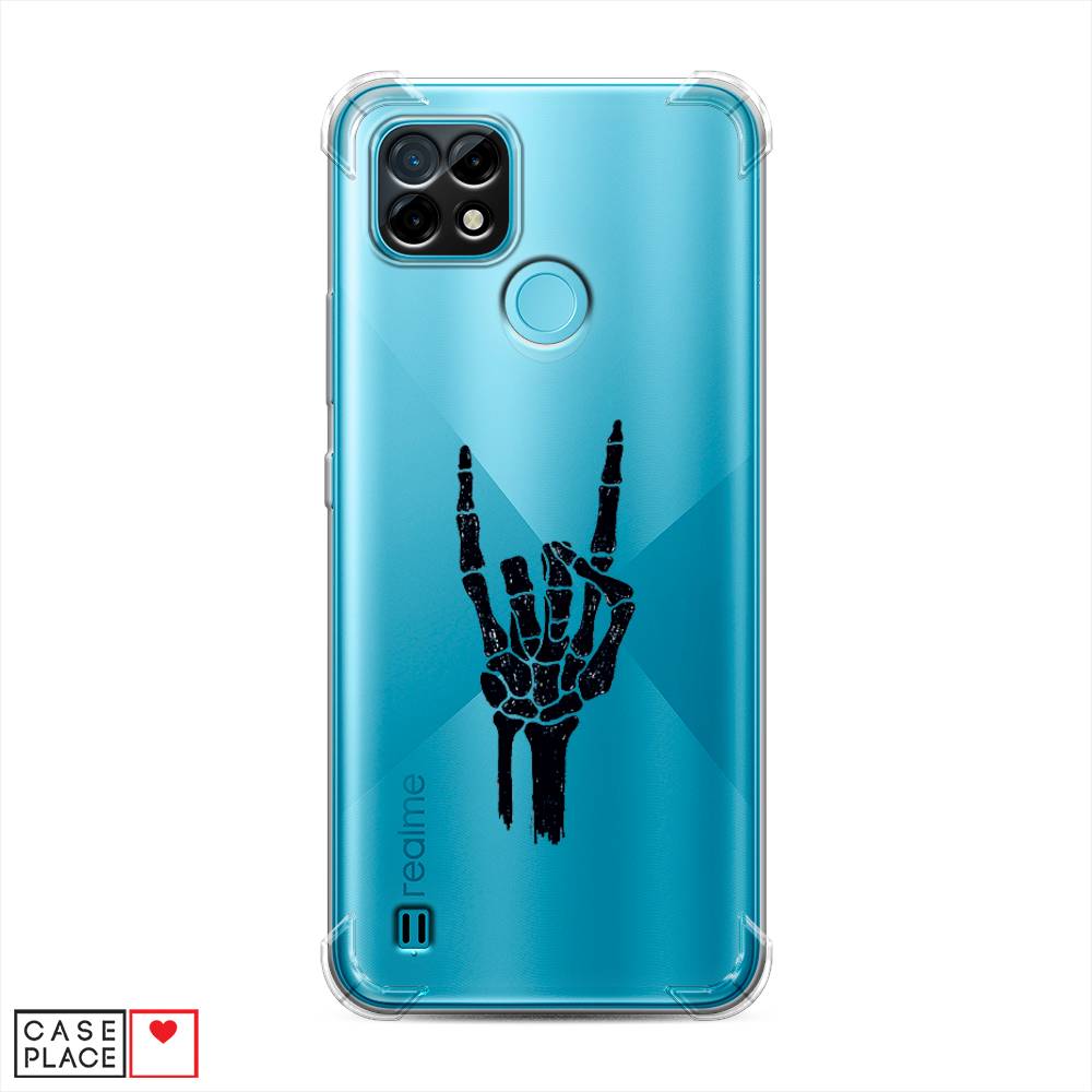 фото Противоударный силиконовый чехол "rock for a skeleton" на realme c21 awog