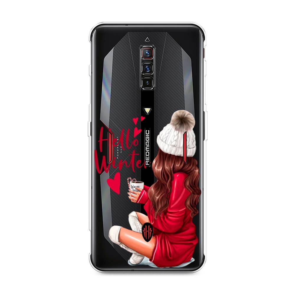 

Чехол на ZTE Nubia Red Magic 6 "Hello winter", Красный;белый;коричневый, 135150-5