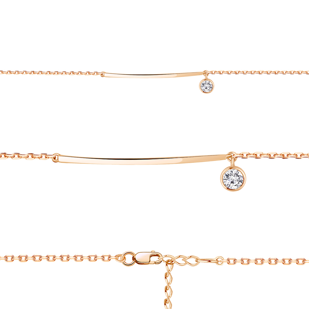 

Браслет из серебра с фианитом Aquamarine Aquamarine 74655А_925_з р. 17, 74655А_925_з