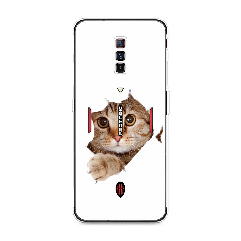 

Чехол на ZTE Nubia Red Magic 6 "Кот и бумага", Белый;коричневый, 135150-1